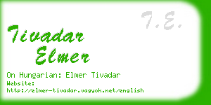 tivadar elmer business card